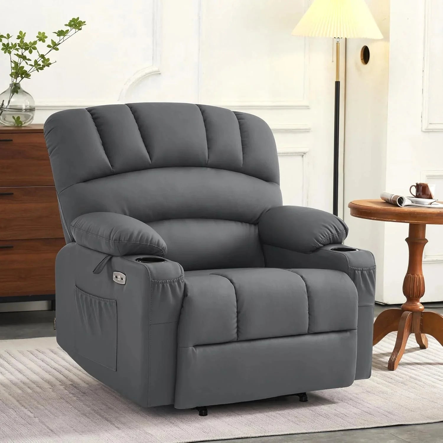 Heated Lift Recliner for Seniors with USB & Cup Holders