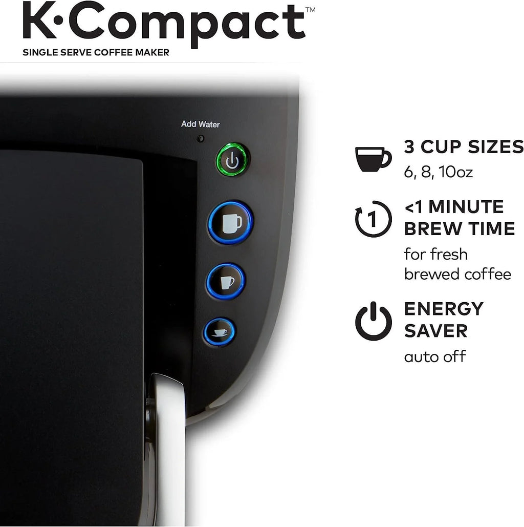 Single-Serve K-Cup Pod Coffee Maker, Black, 2.3