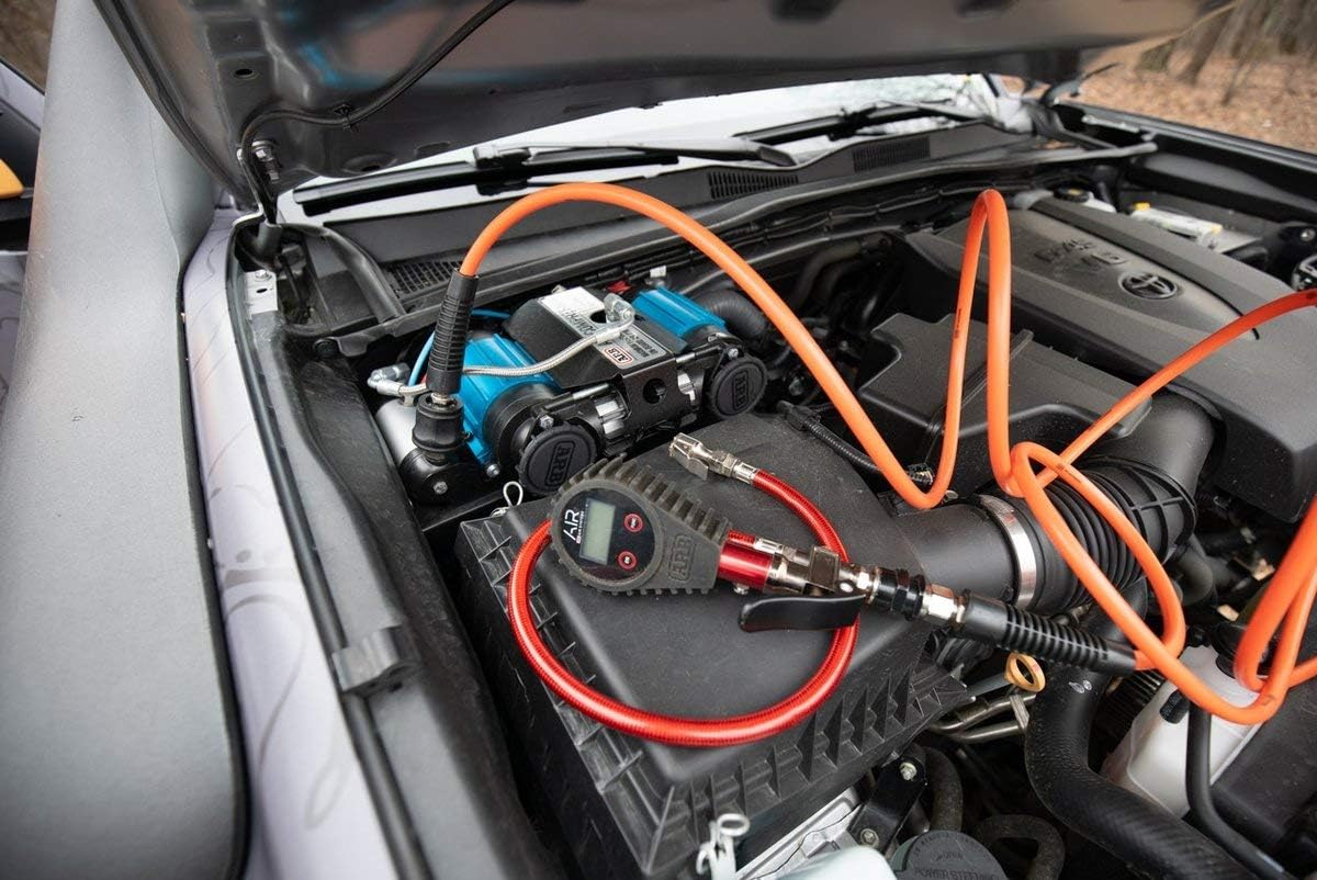 12V' On-Board Twin High Performance Air Compressor, Ideal for Air Lockers Locking Differentials, Tire Inflator, Air Horn, Air Tools and Pneumatic Tools.