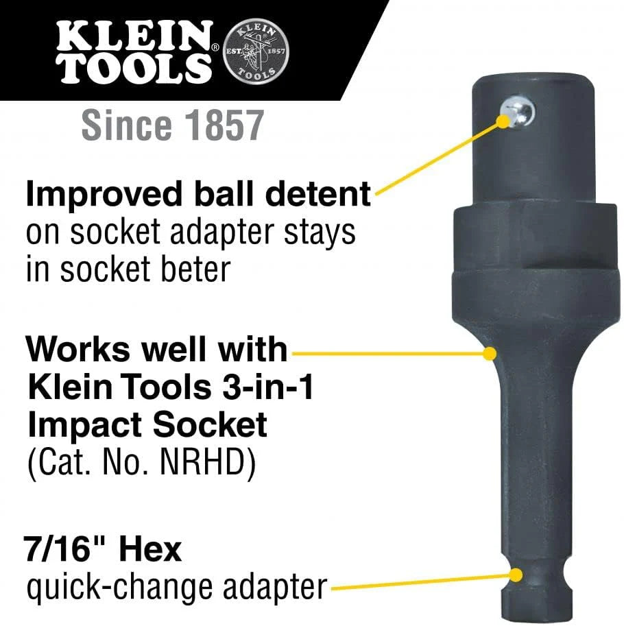 Single-Ended Impact Socket, Made in USA, Three Square Socket Sizes: 3/4-, 1-, and 1-1/8-Inch