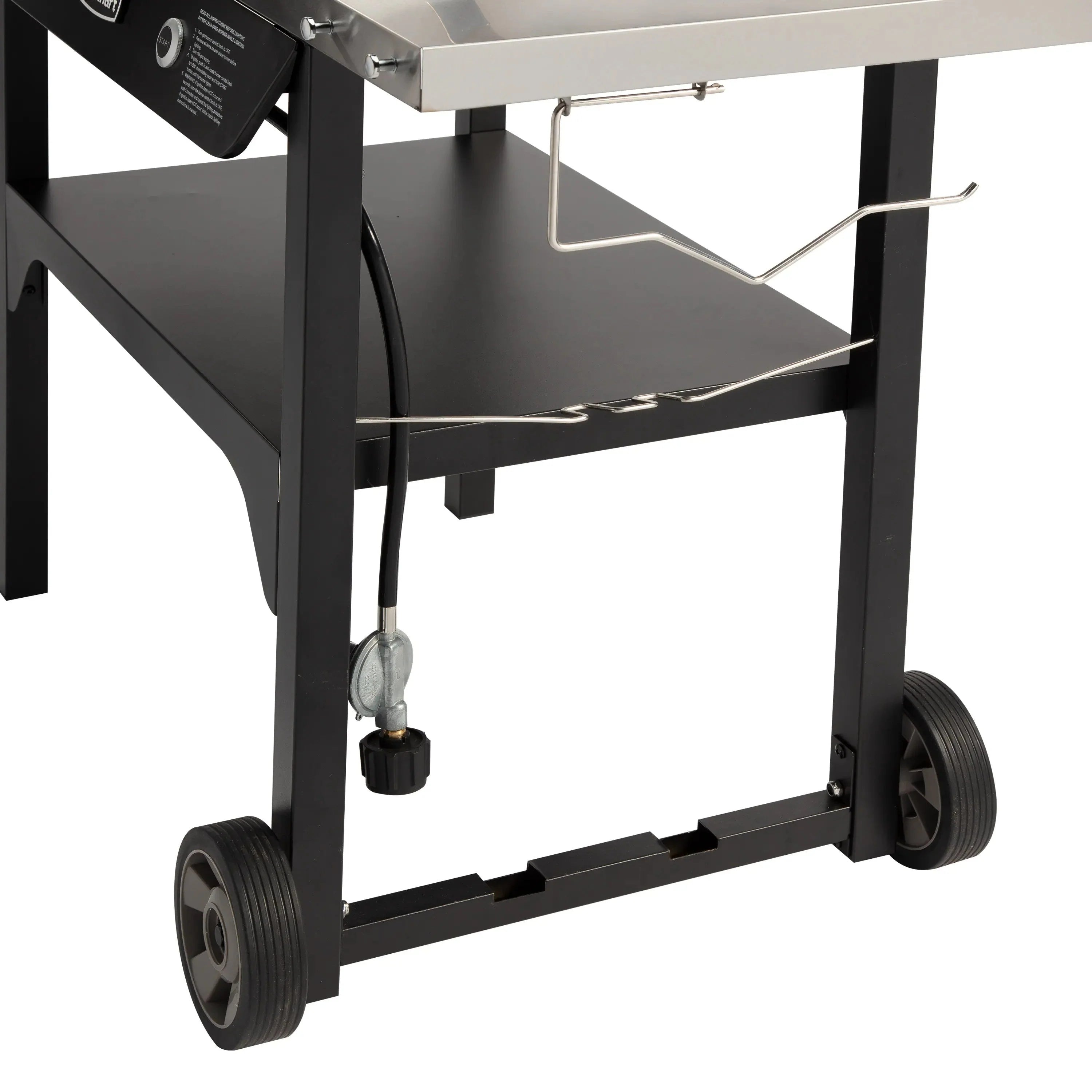 Cuisinart Outdoor Wok Station, 50,000 BTU Propane Outdoor Wok Burner w Prep Table, 14?测?? Carbon Steel Wok for Stir Fry, Searing, BBQ ?? Black