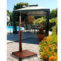 94.5 H Stainless Steel Freestanding Outdoor Shower and Duckboard
