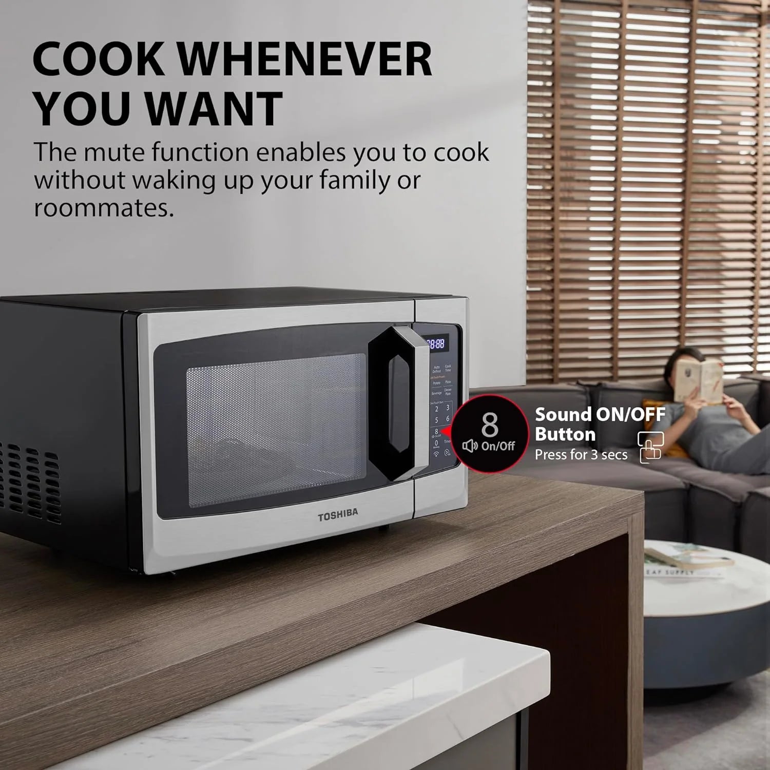 TOSHIBA 4-in-1 ML-EC42P(SS) Countertop Microwave Oven, Smart Sensor, Convection, Air Fryer Combo, Mute Function, Position Memory 13.6 Turntable, 1.5 Cu Ft, 1000W, Silver