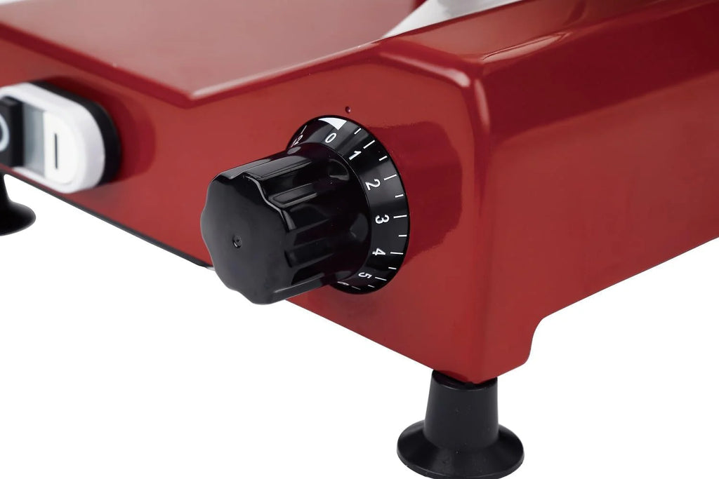 10 Electric Deli Meat Slicer, 240W, Red, Commercial/Home Use