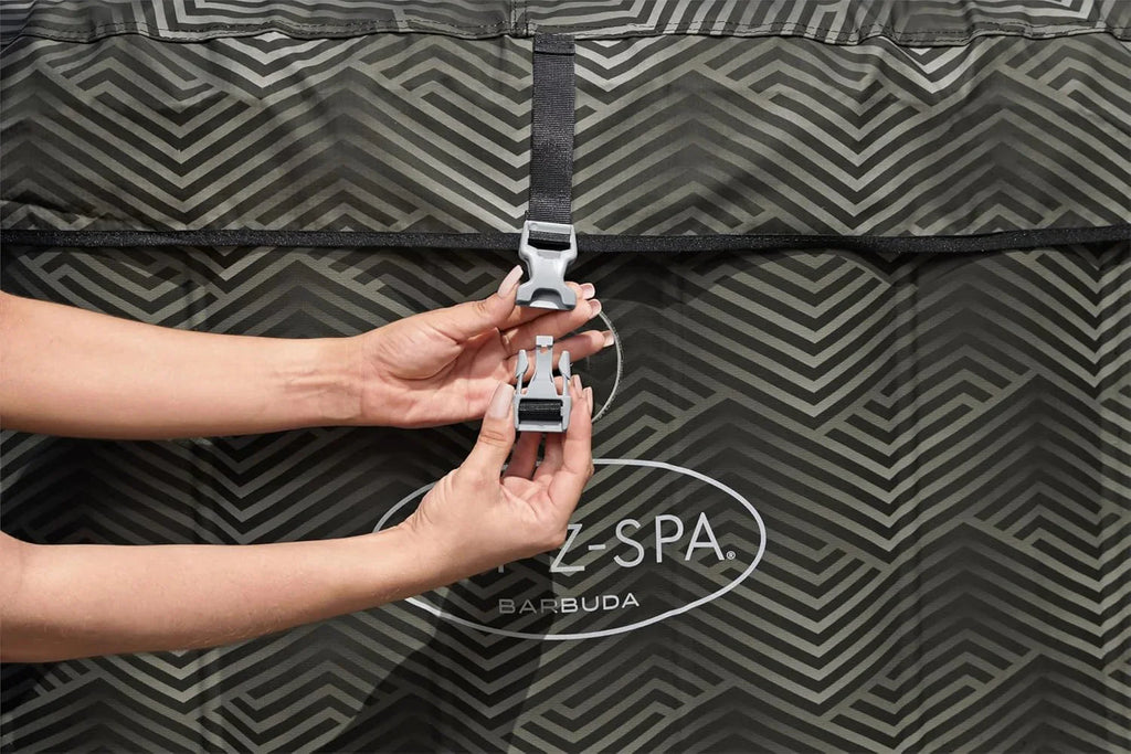 Inflatable Hot Tub Spa (71 x 26) | Portable Hot Tub with 2 Covers (1 Energy-Efficient Thermal Cover and 1 Standard Cover) | Fits Up to 2-4 Persons | Black