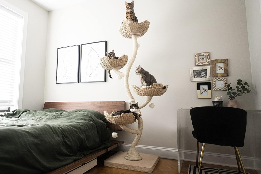 73 Tall Modern Cat Tree Scratching Tower for Large Cats, Scratching Post Condo, Cat Tower for Multiple Cats, Luxury Cat Gifts by Mau Lifestyle