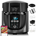 Nuwave Duet Air Fryer and Electric Pressure Cooker Combo with 2 Switchable Lids, 300 FoolProof One Touch Presets, Crisp&Tender Tech, 6QT Heavy duty Stainless Steel Pot, 15 Safety Features : Home & Kitchen