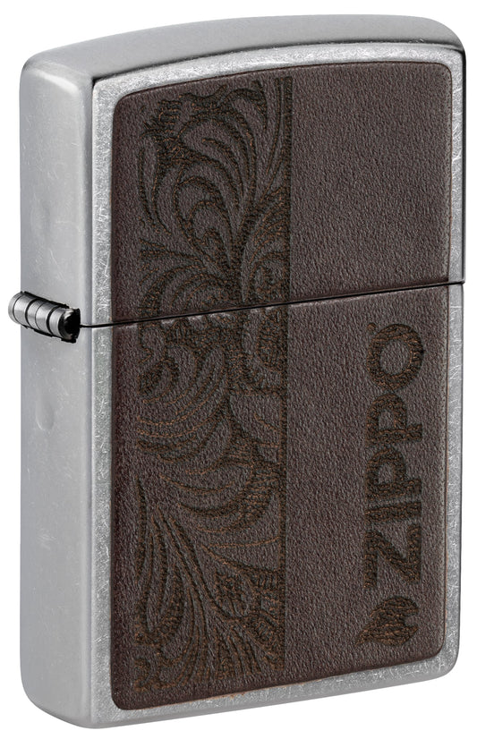 Brown Leather Emblem - Zippo Design