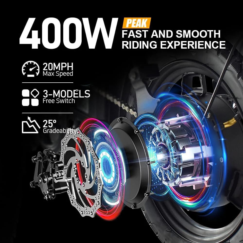 Folding Electric Bike for Adult 400W Brushless Motor Ebike with 48v30A 1440WH Removable Battery UP to 23Mph, 14 Fat Tire City Commuter Ebike,70Miles