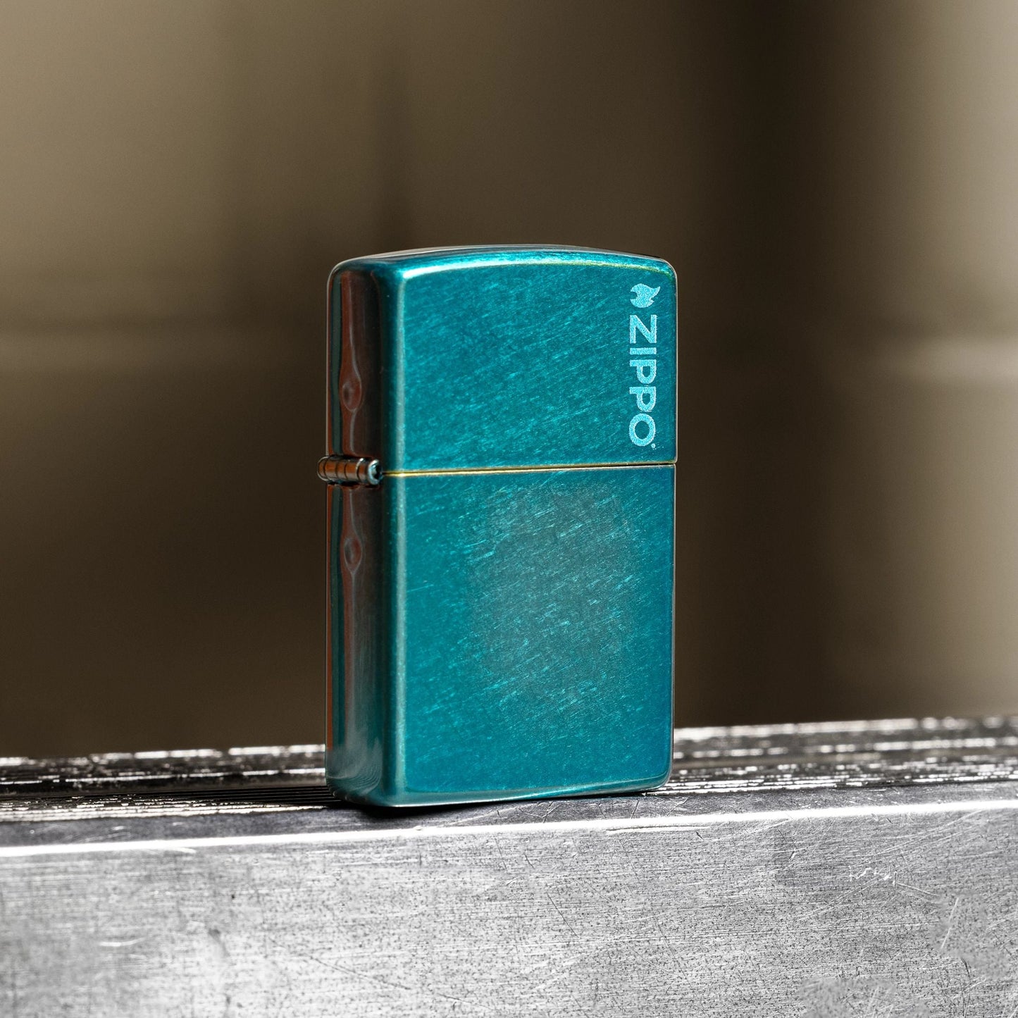 Classic Candy Teal Zippo Logo